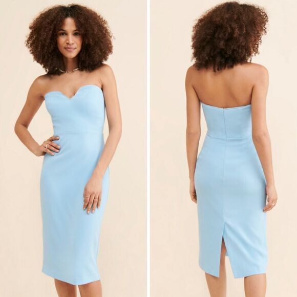 Monique Lhuillier Dresses & Skirts - ML Monique Lhuillier Strapless‎ Sweetheart Dress blue, size 4